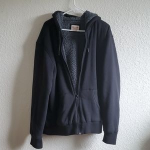 Mossimo XXL Lined Hoodie Zip Up fleece Jacket
